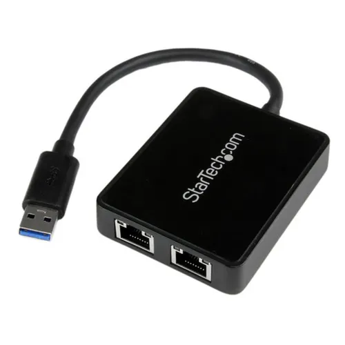 Adaptador Tarjeta de Red StarTech.com NIC Externa USB 3.0 2 Puertos Gigabit Ethernet RJ45 y Puerto USB - USB32000SPT Adaptador Tarjeta de Red StarTech.com NIC Externa USB 3.0 2 Puertos Gigabit Ethernet RJ45 y Puerto USB - USB32000SPT