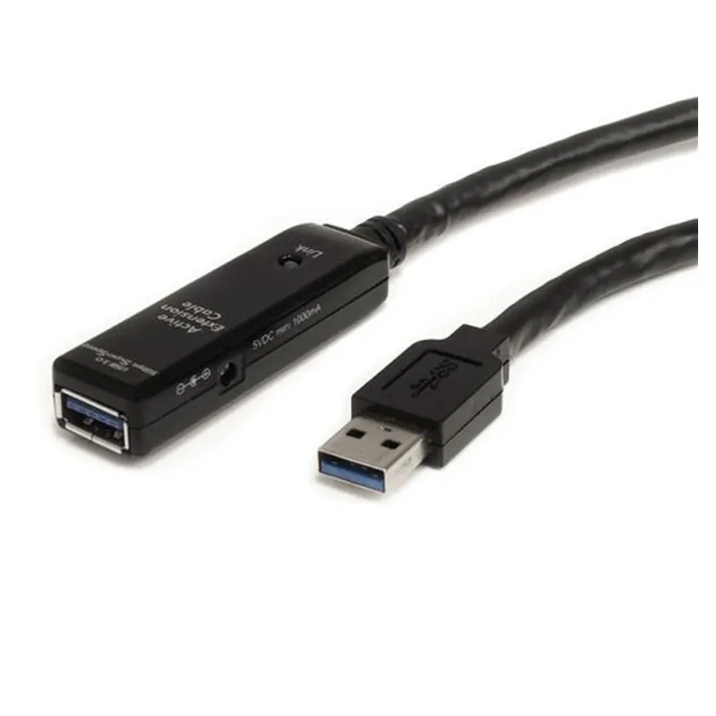 Cable Extensor StarTech.com USB3AAEXT10M - USB 3.0 - 10m - Macho a Hembra - Negro - USB3AAEXT10M