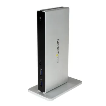 Docking Station StarTech.com USB3SDOCKDD - HDMI - VGA - DVI - Plata - USB3SDOCKDD