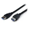 Cable StarTech.com - 1m - Extensión Alargador USB 3.0 SuperSpeed - Macho a Hembra USB A - Extensor - Negro - USB3SEXT1MBK