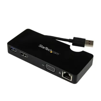 Mini Estación de Conexión StarTech.com - USB 3.0 con HDMI o VGA, Ethernet Gigabit y USB - USB3SMDOCKHV