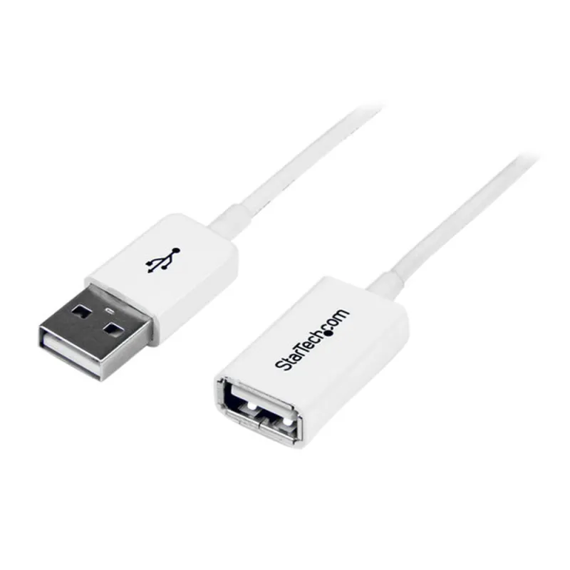 Cable StarTech.com 1m Extension Alargador USB 2.0 Macho a Hembra - Blanco - USBEXTPAA1MW