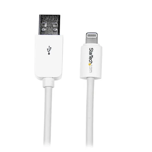Cable StarTech.com 2m Lightning 8 Pin a USB A 2.0 para Apple iPod iPhone 5 iPad - Blanco - USBLT2MW Cable StarTech.com 2m Lightning 8 Pin a USB A 2.0 para Apple iPod iPhone 5 iPad - Blanco - USBLT2MW