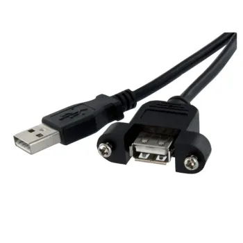 Cable StarTech.com USB 2.0 para Montaje en Panel Macho a Hembra USB A - 30cm - USBPNLAFAM1