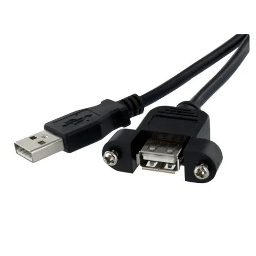 Cable StarTech.com USB 2.0 para Montaje en Panel Macho a Hembra USB A - 30cm - USBPNLAFAM1 Cable StarTech.com USB 2.0 para Montaje en Panel Macho a Hembra USB A - 30cm - USBPNLAFAM1