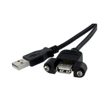 Cable StarTech.com USB 2.0 para Montaje en Panel Macho a Hembra USB A - 91cm - USBPNLAFAM3