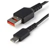 Cable de Carga StarTech.com - USB-A a USB-C - 1M - Con Bloqueo de Datos - USBSCHAC1M