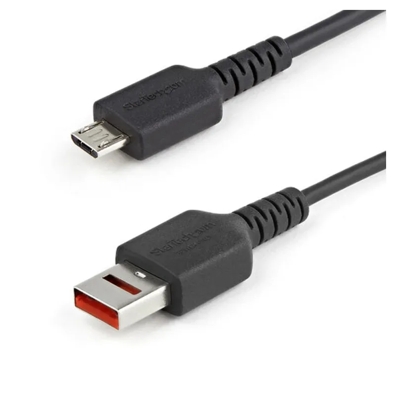Cable de Carga StarTech.com - USB-A a Micro USB - 1m - Con Bloqueo de Datos - USBSCHAU1M