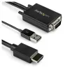 Adaptador StarTech.com VGA2HDMM2M - VGA a - HDMI - Alimentación USB - 2 Mts - 1080p - Negro - VGA2HDMM2M