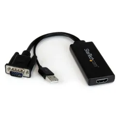 Convertidor StarTech.com VGA2HDU - VGA a HDMI - Negro - VGA2HDU Convertidor StarTech.com VGA2HDU - VGA a HDMI - Negro - VGA2HDU