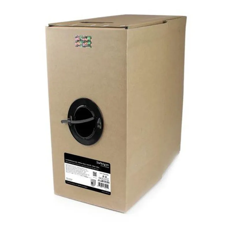 Bobina StarTech.com - Cat6 - 304M - 23 AWG - Negro - Bulk - WIR6CMRBK