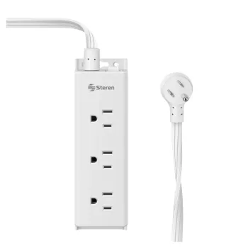 Multicontacto Steren 905-3004 - 9 Contactos - 1.10m - Blanco - 905-3004