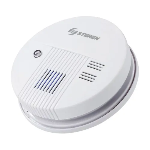 Detector de Humo Steren ALA-HUM - Zumbador - LED - Blanco - ALA-HUM Detector de Humo Steren ALA-HUM - Zumbador - LED - Blanco - ALA-HUM