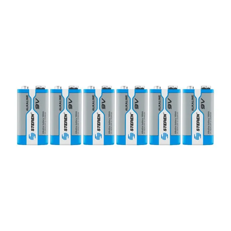 Pilas Steren BAT-9V/6 - 9V - 6 Piezas - BAT-9V/6