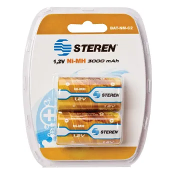 Pilas Steren BAT-NM-C2 - C - Recargable - 2 Piezas - BAT-NM-C2