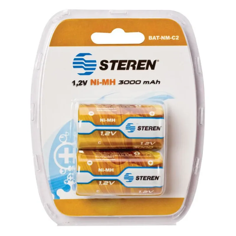 Pilas Steren BAT-NM-C2 - C - Recargable - 2 Piezas - BAT-NM-C2