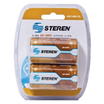 Pilas Steren BAT-NM-D2 - D - Recargable - 2 Piezas - BAT-NM-D2