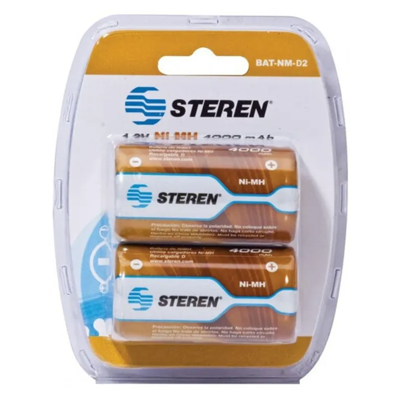 Pilas Steren BAT-NM-D2 - D - Recargable - 2 Piezas - BAT-NM-D2