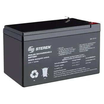Batería de Reemplazo Steren BR-1212 - 12 Vcc - 12 Ah - BR-1212