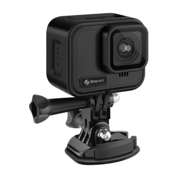 Cámara Steren CAM-800 - 2.1" - 16MP - 4K UHD - Wi-Fi - Deportiva - Negro - CAM-800