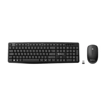 Kit Teclado y Mouse Steren COM-675 - Inalámbrico - USB - Negro - COM-675