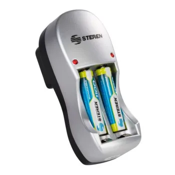 Cargador Steren CRG-005 - AA/AAA - LED - Incluye 2 Pilas AAA - CRG-005