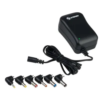 Eliminador Steren ELI-1200 - 3 a 12 Vcc - Punta Intercambiable - Negro - ELI-1200