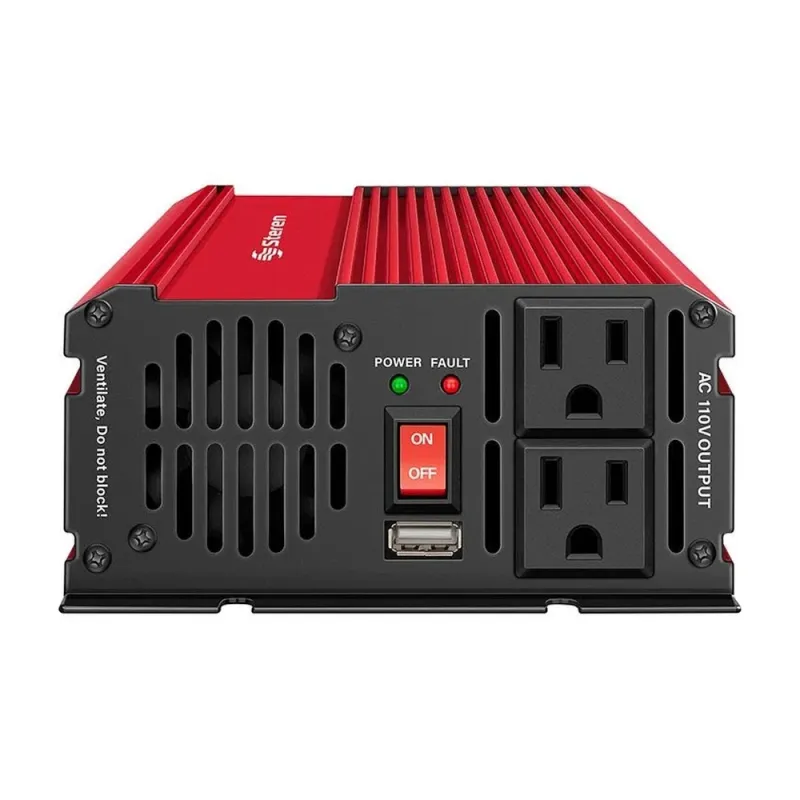 Inversor de Corriente Automotriz Steren INV-1500 - 1500W - 12vcc a 110vca  - INV-1500