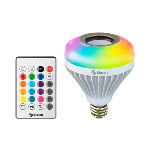 Foco Inteligente Steren LAM-BOC - 6W - Bocina - Bluetooth - LAM-BOC