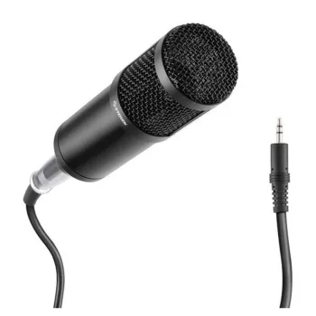 Micrófono Steren MIC-650 - Alámbrico - 3.5mm -  Negro - MIC-650
