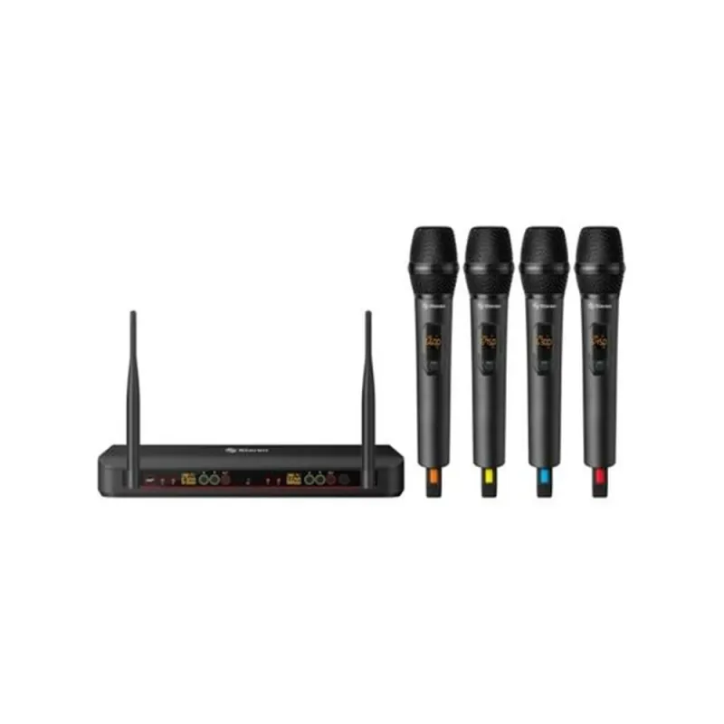 Sistema de Micrófonos Steren MIC-8040 - Inalámbrico - UHF - Recargable - MIC-8040
