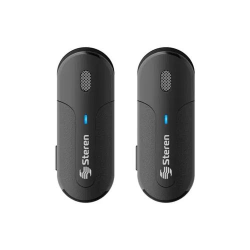 Micrófono Steren MIC-9050 - Inalámbrico - USB-C - 2 Piezas - MIC-9050