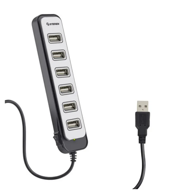 HUB USB Steren USB-537 - 7 Puertos - Cable 55 cm - USB-537