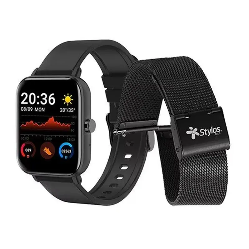 SmartWatch Stylos STASWM3CB - 1.69" - Bluetooth - Negro - STASWM3CB