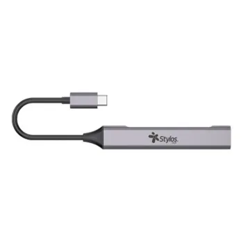Hub USB Stylos HB002 - USB-C a 3x USB 2.0 / USB 3.0 - Plata - STCBHUB42G