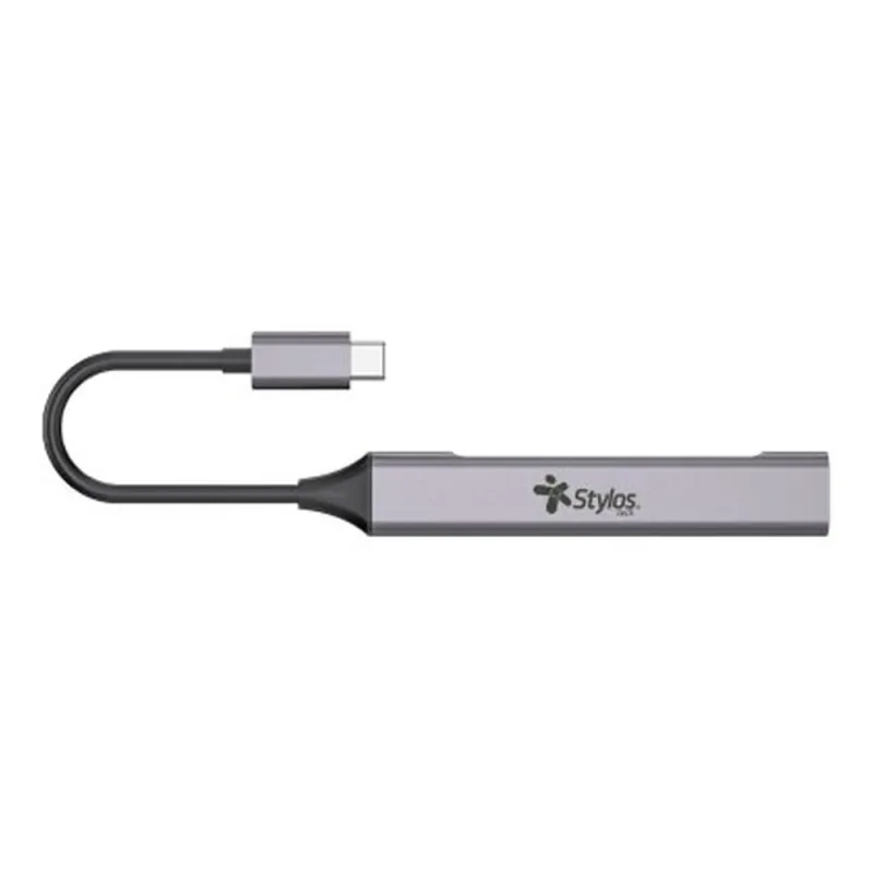 Hub USB Stylos HB002 - USB-C a 3x USB 2.0 / USB 3.0 - Plata - STCBHUB42G
