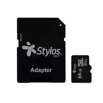 Memoria Flash Stylos MicroSD STMSDA3B - 64GB - Clase 10 Incluye Adaptador - STMSDA3B