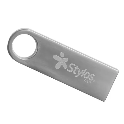 Memoria USB Stylos ST500 - 64GB - USB 2.0 - Plata - STMUS564B