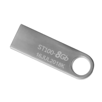 Memoria USB Stylos STMUSB1B - 8GB - USB 2.0 - Plata - STMUSB1B