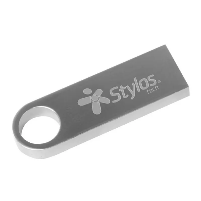Memoria USB Stylos ST100 - 256GB - USB 2.0 - Plata - STMUSB6B
