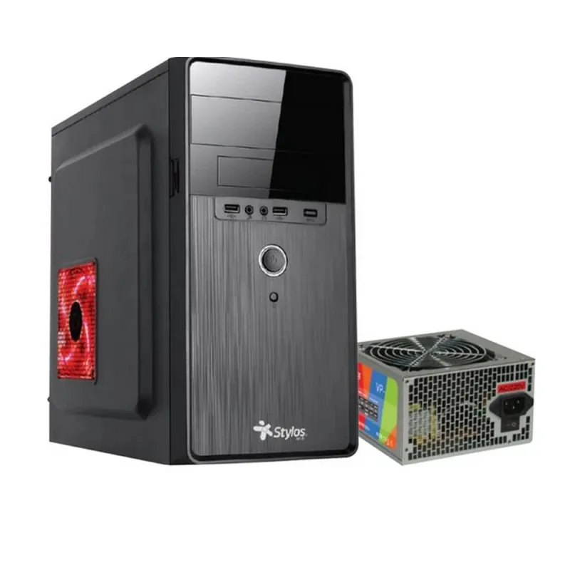 Gabinete Stylos STPGAC5B - Mini Torre - Micro ATX/Micro ITX - Fuente 500W - STPGAC5B