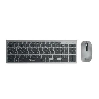Kit Teclado y Mouse Stylos STPKTM6G - Inalámbrico - USB - Español - STPKTM6G