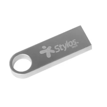 Memoria USB Stylos STUSB1016 - 16GB - USB 2.0 - Plata - 10 Piezas - STUSB1016