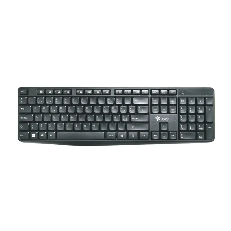 Teclado Stylos STPTEC4B - Inalámbrico - Español - Negro - STPTEC4B