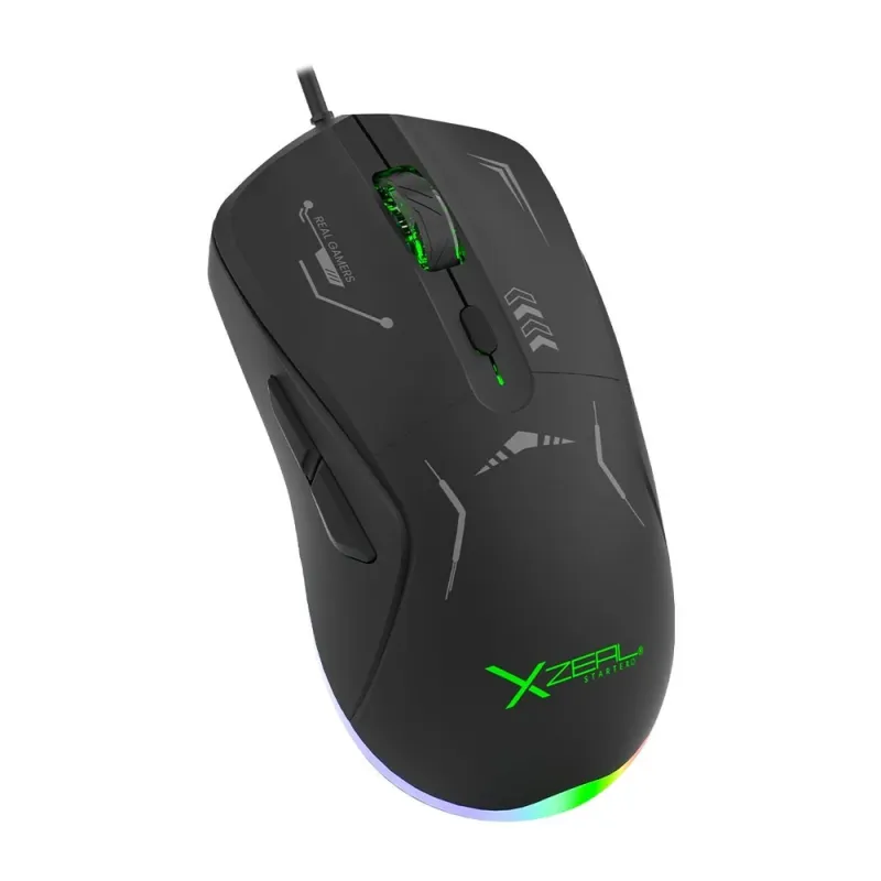 Mouse Gamer XZeal XST-401 - Alámbrico - 6 Botones - Negro - RGB - XSAMGA2B