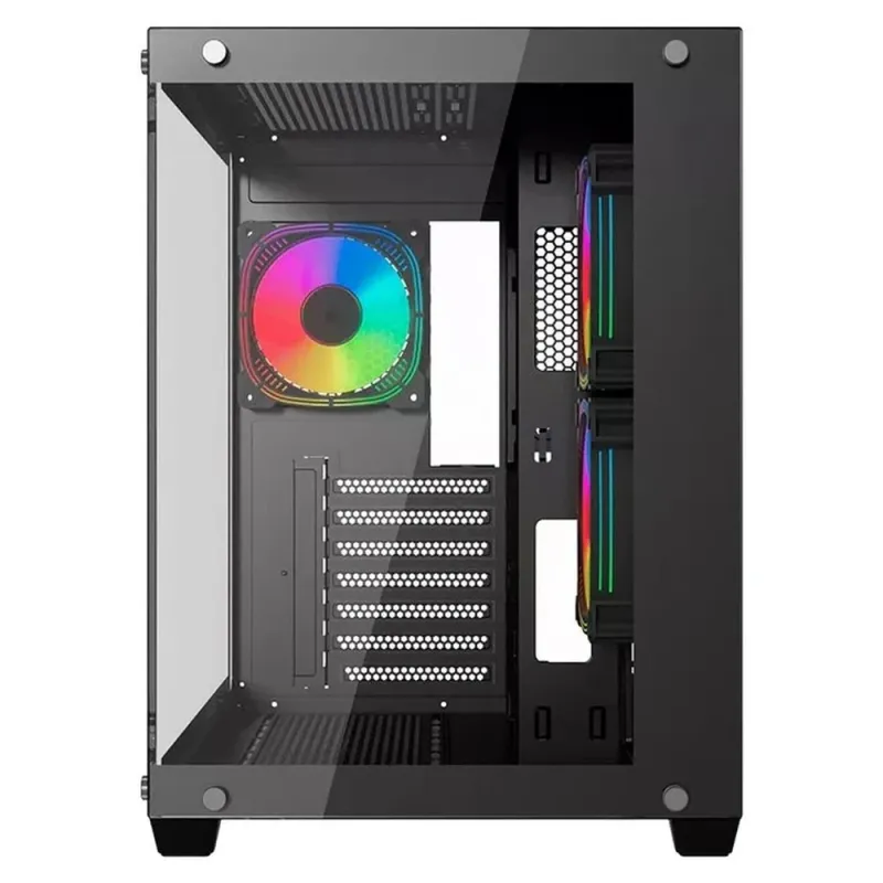 Gabinete Gamer XZeal PANZER II CUBO - Micro-ATX/Mini-ITX - 3 Ventiladores - Panel Lateral - Negro - XZGAMC2B