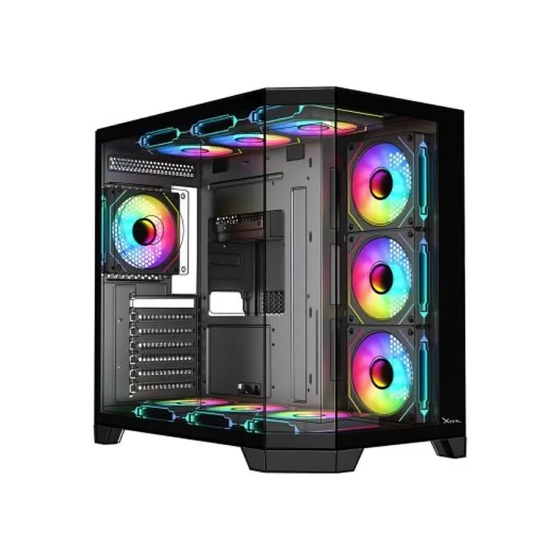 Gabinete Gamer XZeal XZGAXT1B - Media Torre - ATX/M-ATX - 4 Ventiladores - Panel de Vidrio - XZGAXT1B