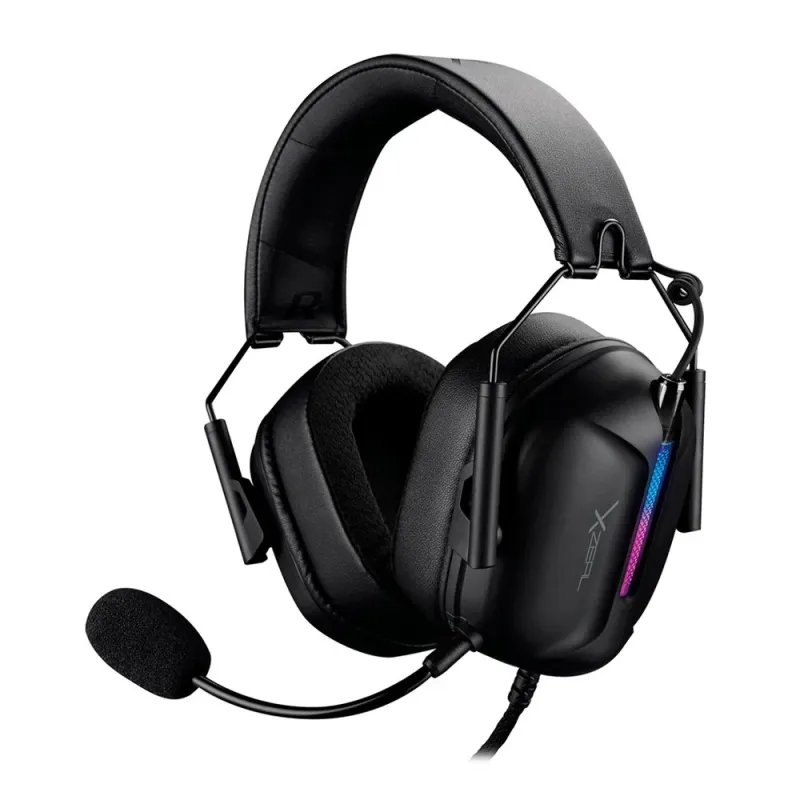 Diadema Gamer XZeal XZ-7010 - Alámbrico - Micrófono - Negro - RGB - XZHSALRGB1B