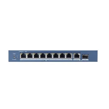 Switch Gigabit Hikvision Ds-3E0510P-E, De 8 Puertos 10/100/1000Mbps, 1 Puerto Sfp, Poe. - DS-3E0510P-E