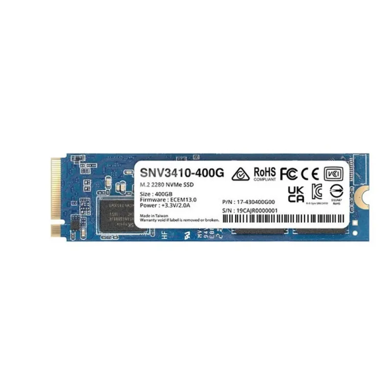 Unidad de Estado Sólido Synology SNV3410 - M.2 - 400GB - PCI-E 3.0 - para NAS - SNV3410-400G